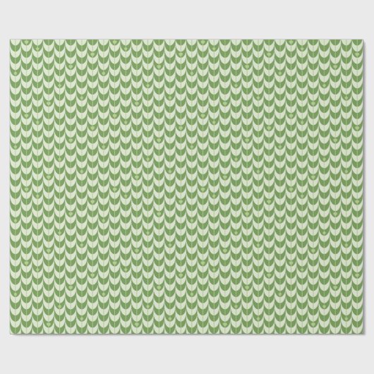 Retro Scallop Geometric Pattern Geschenkpapier (Flach)