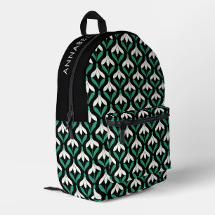 Retro Scandi Mitte Jahrhundert Modernes Schneefall Bedruckter Rucksack
