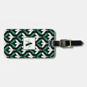 Retro Scandi Mitte Jahrhundert Modernes Schneefall Gepäckanhänger (Vorderseite horizontal)