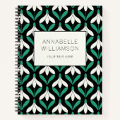 Retro Scandi Mitte Jahrhundert Modernes Schneefall Notizblock (Vorderseite)