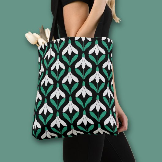 Retro Scandi Mitte Jahrhundert Modernes Schneefall Tasche