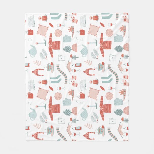 Retro Scandinavian Hygge Cozy Fleecedecke (Vorderseite)