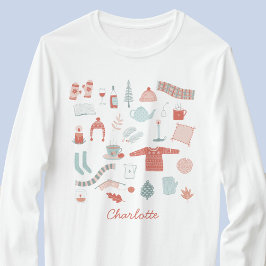 Retro Scandinavian Hygge Personalisiert T-Shirt