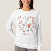 Retro Scandinavian Hygge Personalisiert T-Shirt (Vorderseite)