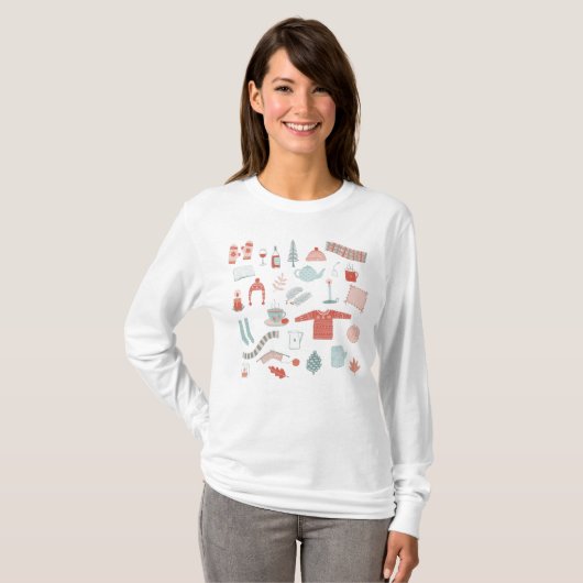 Retro Scandinavian Hygge T-Shirt (Vorne ganz)