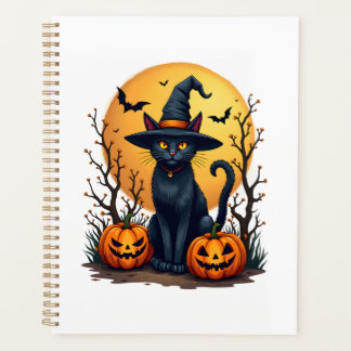Retro Scary Halloween Costume Black Cat Salem Apot Planer