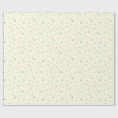 Retro Scatter Polka Dot Pattern Geschenkpapier (Flach)