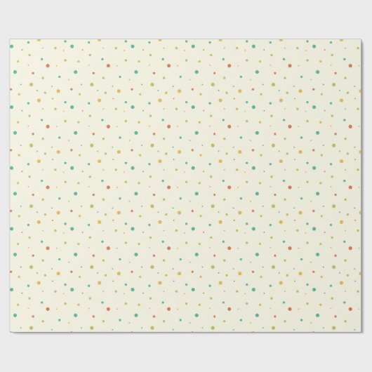 Retro Scatter Polka Dot Pattern Geschenkpapier (Flach)