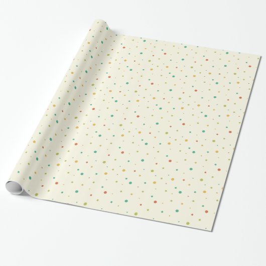 Retro Scatter Polka Dot Pattern Geschenkpapier (Ungerollt)