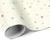 Retro Scatter Polka Dot Pattern Geschenkpapier (Rolleneckpunkt)