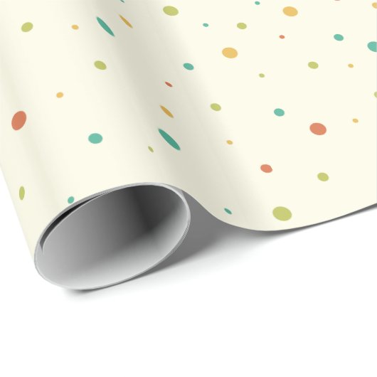 Retro Scatter Polka Dot Pattern Geschenkpapier (Rolleneckpunkt)