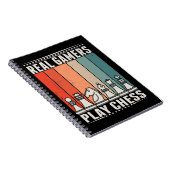Retro Schach Gamer Board Spiel Schachfiguren Notizblock (Rechte Seite)