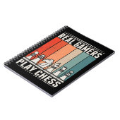 Retro Schach Gamer Board Spiel Schachfiguren Notizblock (Linke Seite)