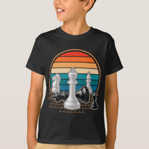 Retro Schach Pieces Brettspiel Schach Lover T-Shirt