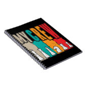 Retro Schach Pieces Cooles Brettspiel Crew Notizblock (Rechte Seite)