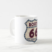 Retro Schachbrett 66 Kaffeetasse (Vorderseite Links)