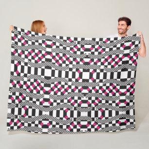 Retro-Schachbrett-Design Fleecedecke
