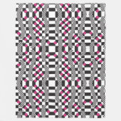 Retro-Schachbrett-Design Fleecedecke (Vorderseite)