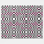 Retro-Schachbrett-Design Fleecedecke (Vorderseite (Horizontal))
