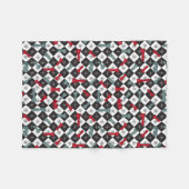 Retro-Schachbrett Fleecedecke (Vorderseite (Horizontal))