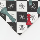 Retro-Schachbrett Fleecedecke (Ecke)