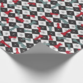 Retro-Schachbrett Geschenkpapier (Ecke)
