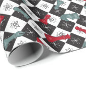Retro-Schachbrett Geschenkpapier (Rolleneckpunkt)