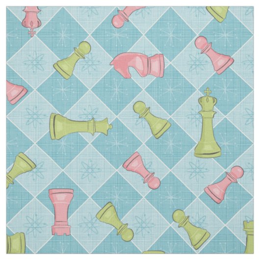Retro-Schachbrett im Pastell-Look Stoff (Muster)