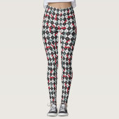 Retro-Schachbrett Leggings (Vorderseite)