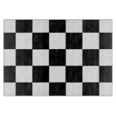 Retro-Schachbrett-Schneidbrett in Schwarz-Weiß Schneidebrett (Vorderseite)