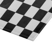 Retro-Schachbrett-Schneidbrett in Schwarz-Weiß Schneidebrett (Ecke)