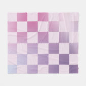 Retro-Schachbrett Sichtbares Lila Muster Fleecedecke (Vorderseite (Horizontal))