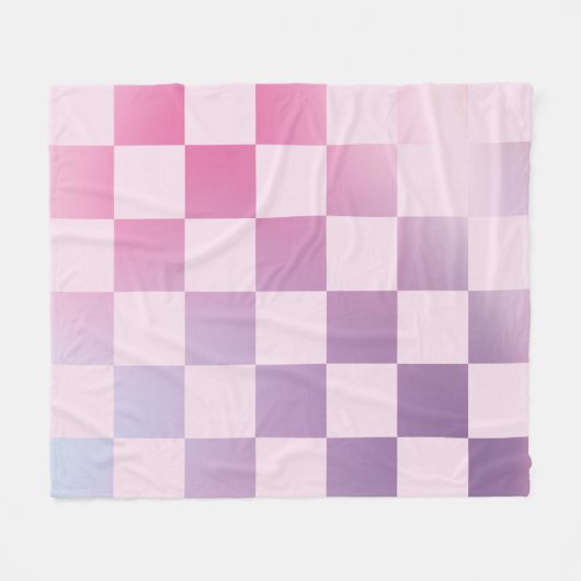 Retro-Schachbrett Sichtbares Lila Muster Fleecedecke (Vorderseite (Horizontal))