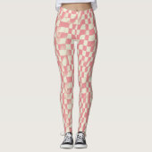 Retro-Schachbrett-Welliges Trendmuster Leggings (Vorderseite)