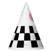 Retro Schachbrett Zwei Cooles Lächeln Geburtstag Partyhütchen (Links)