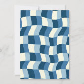 Retro Schachbrettbecken Party Geburtstag Einladung (Rückseite)