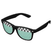 Retro-Schachbretter Partybrille (Schrägansicht)