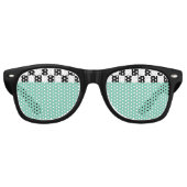 Retro-Schachbretter Partybrille (Vorderseite)