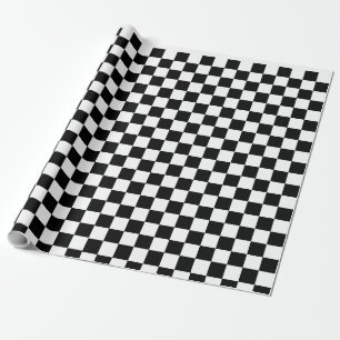 Retro-Schachbrettmuster 1960er Jahre Geschenkpapier