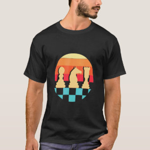 Retro Schachfiguren Schach Grafisches Set Stück T-Shirt