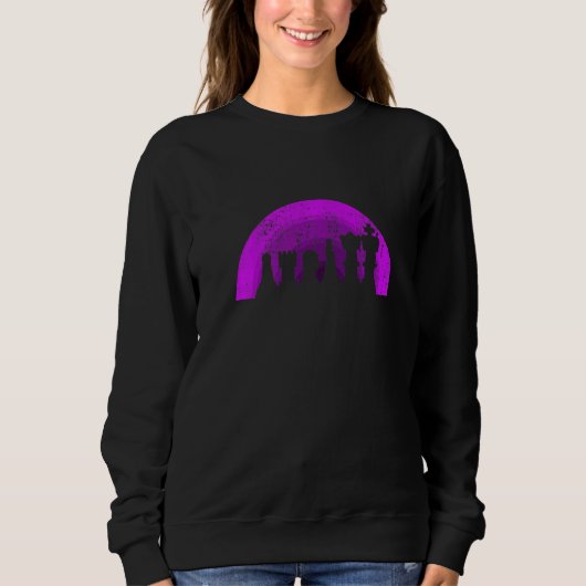 Retro Schachfiguren Schach Player 4 Sweatshirt (Vorderseite)