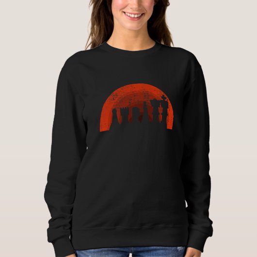 Retro Schachfiguren Schach Player 5 Sweatshirt (Vorderseite)