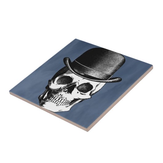 Retro Schädel-Kopf Fliese (Seite)