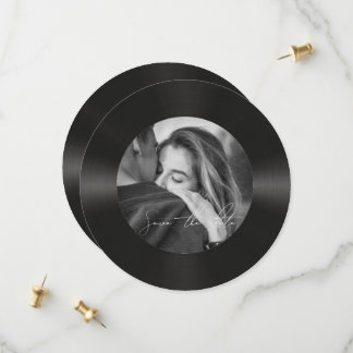 Retro-Schallplatte Foto-Hochzeit Save The Date