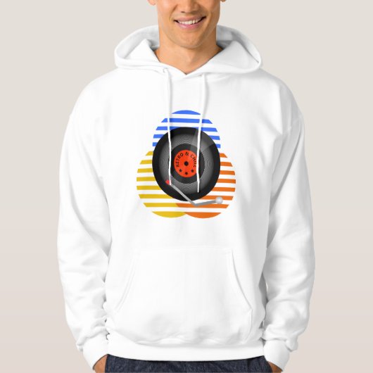 Retro Schallplatte Hoodie (Vorderseite)