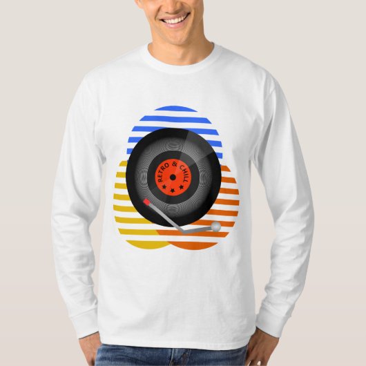 Retro Schallplatte T-Shirt (Vorderseite)