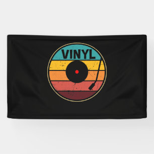 Retro-Schallplatte - Vintage-Vinyls LP-Rekord Banner