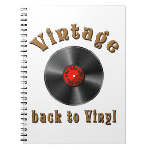 Retro Schallplatte, Vinyl, Vintag, Oldie Notizblock