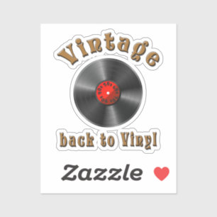 Retro Schallplatte, Vinyl, Vintage, Oldie   Aufkleber