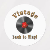 Retro Schallplatte, Vinyl, Vintage, Oldie Etiketten (Design 1)